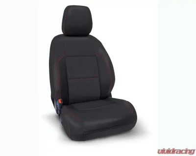 PRP Seats Front Seat Cover Black Red Stitch Power Seat Adjuster Toyota Tacoma 2016+ - B057-01