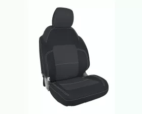 PRP Seats Front Seat Cover Black/Grey with Silver Stitch for 2021+ Ford Bronco 4 Door