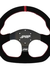 PRP Seats D-Shape Steering Wheel Suede Red for G253 - High-Quality Material, 14 Inch Size                                     - G253 - Image 4