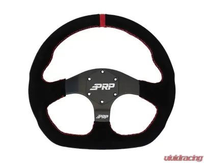 PRP Seats D-Shape Steering Wheel Suede Red for G253 - High-Quality Material, 14 Inch Size - G253