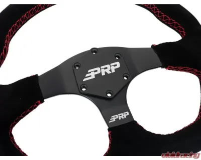 PRP Seats D-Shape Steering Wheel Suede Red for G253 - High-Quality Material, 14 Inch Size - G253