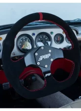 PRP Seats D-Shape Steering Wheel Suede Red for G253 - High-Quality Material, 14 Inch Size                                     - G253 - Image 4