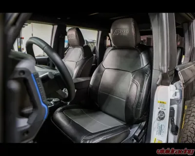 PRP Seats Front Seat Covers for 2021+ Ford Bronco, Durable Material, Custom Fit, Black - B058