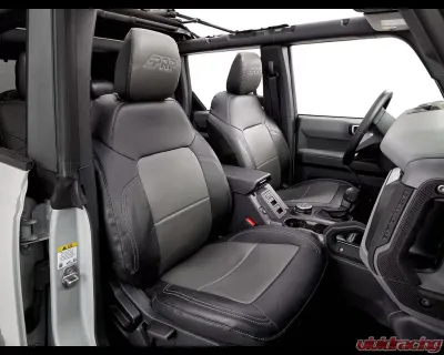 PRP Seats Front Seat Covers for 2021+ Ford Bronco, Durable Material, Custom Fit, Black - B058