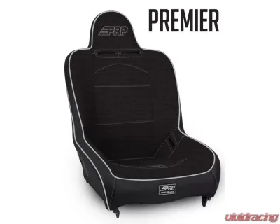 PRP Seats Premier High Back Suspension Seat Black with Silver Outline A100110-54 - A100110-54