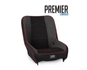 PRP Seats Premier Low Back Suspension Seat A100112 for UTVs, Black Vinyl, Adjustable