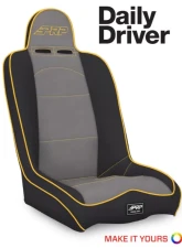PRP Seats Daily Driver High Back Extra Wide Suspension Seat - A140210, Black Fabric                                     - A140210 - Image 2