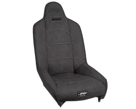PRP Seats Roadster High Back Suspension Seat Black with Silver Outline - A150110-54