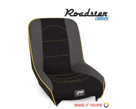 PRP Seats Roadster Low Back Rear Suspension Seat for UTV - Black Fabric, A150812