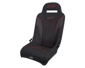PRP Seats RST Rear Suspension Seat for Polaris RZR 2014-2023, Black & Red, Durable Material