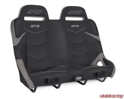 PRP Seats GT3 Rear Suspension Bench for Polaris RZR 2014-2023, Grey Upholstery - A74-203