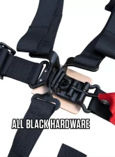 PRP Seats 3 Inch 4 Point Harness in Orange - Universal Fit for Off-Road Vehicles                                     - SB4.3O - Image 2