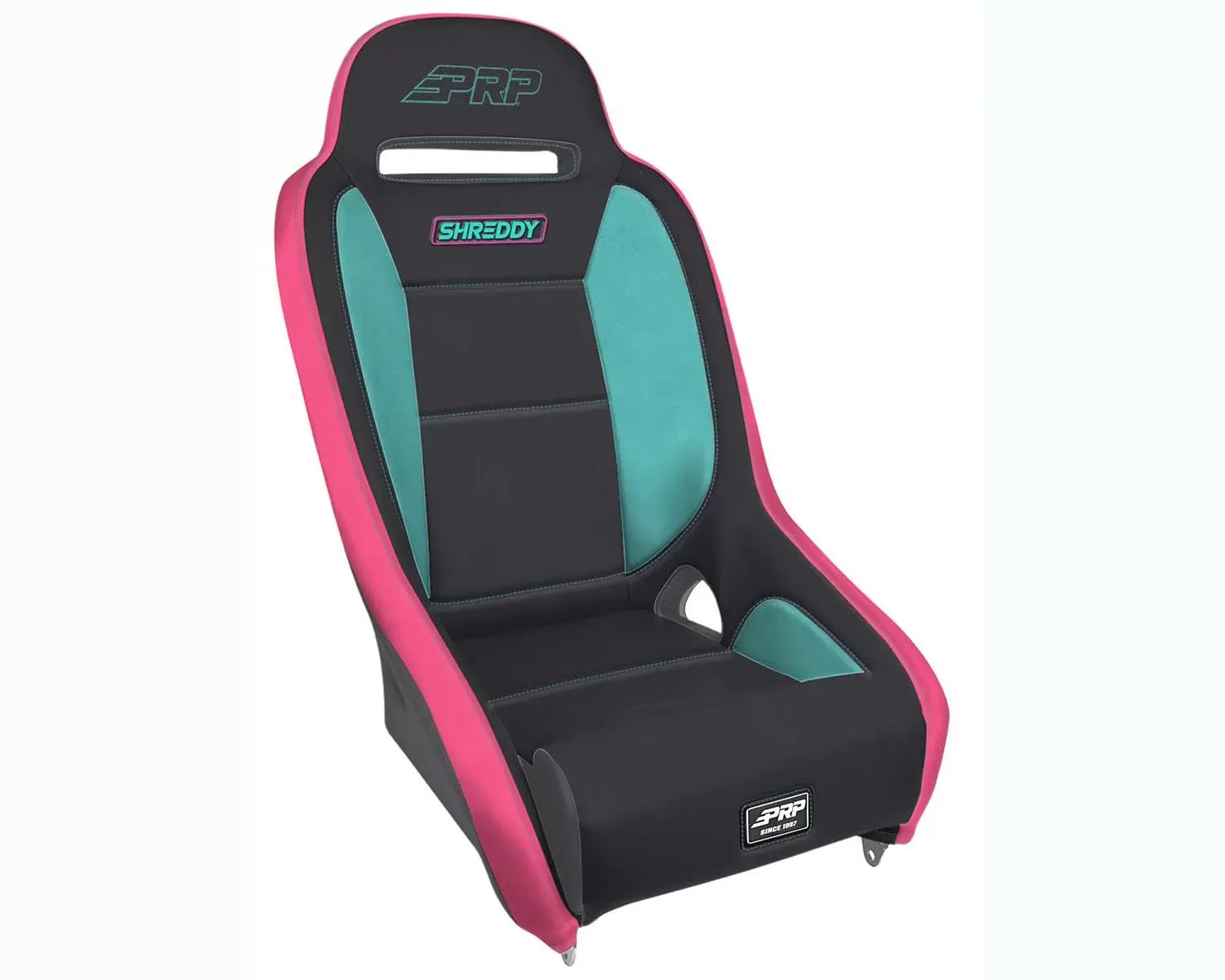 PRP Seats Comp Elite Suspension Seat Black, Pink & Teal - SHRDYA8301-02