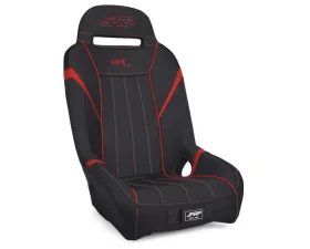PRP Seats GT/S.E. Suspension Seat Black with Red for Polaris RZR PRO XP | PRO R | Turbo R