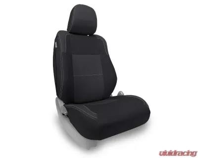 PRP Seats Front Seat Cover Fold Flat Edition Black/Grey Stitching for Toyota Tacoma 2012-2015 - B050-03