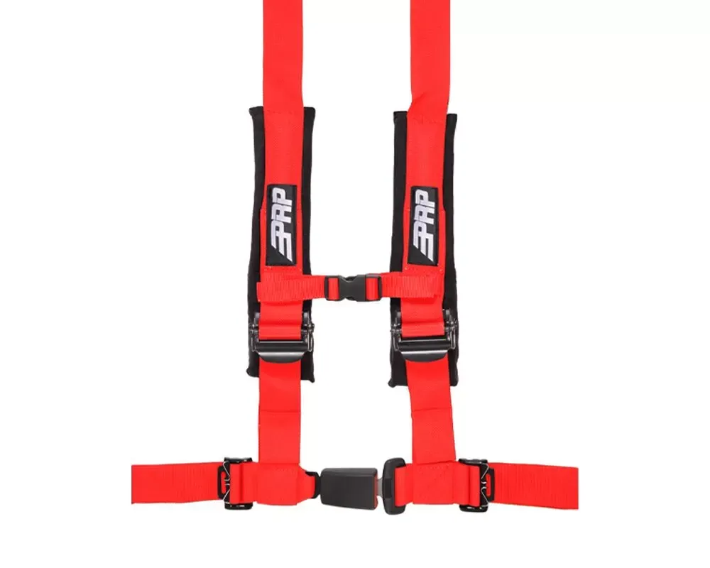 PRP Seats 4-Point Harness with 2 Inch Belts - Red - SBAuto2R