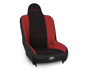 PRP Seats Premier High Back Suspension Seat - Black with Red Outline, A100110-72