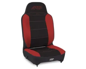 PRP Seats Enduro High Back Reclining Suspension Seat Driver Side Black with Red