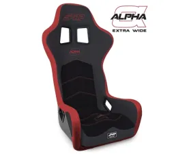 PRP Seats Alpha Composite Extra Wide Seat Black with Red - A3902-204