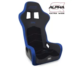 PRP Seats Alpha Composite Extra Wide Seat Black with Blue for UTVs and Off-Road Vehicles