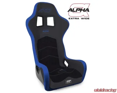 PRP Seats Alpha Composite Extra Wide Seat Black with Blue for UTVs and Off-Road Vehicles - A3902-V