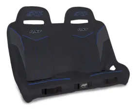PRP Seats RST Rear Suspension Bench Seat Black/Blue for Polaris RZR XP4 1000/Turbo/S Turbo S