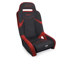 PRP Seats GT3 Suspension Seat Black with Red for Polaris RZR PRO XP | PRO R | Turbo R