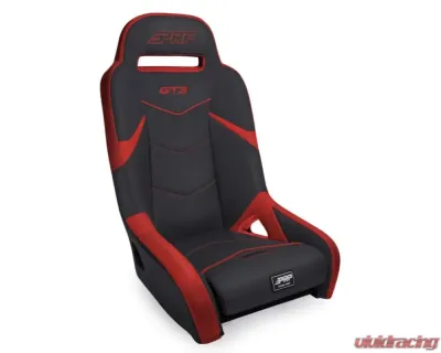 PRP Seats GT3 Suspension Seat Black with Red for Polaris RZR PRO XP | PRO R | Turbo R - A7301-PORXP-204