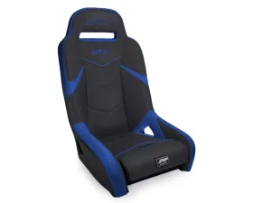 PRP Seats GT3 Suspension Seat Black with Blue for Polaris RZR PRO XP | PRO R | Turbo R