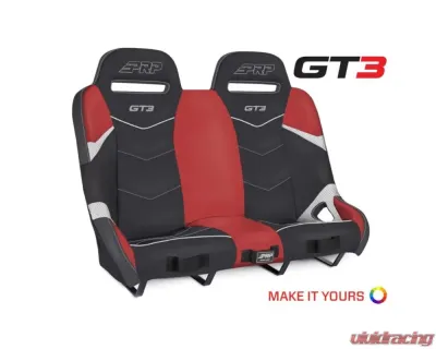 PRP Seats GT3 Rear Suspension Bench Seat for 2014-2023 Polaris RZR XP4 1000/Turbo/Turbo S - A74-POR1K