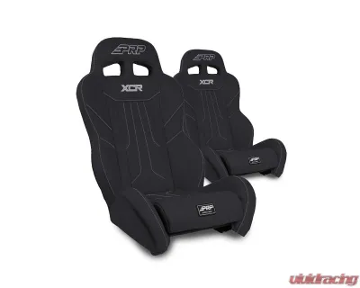 PRP Seats All Black XCR Suspension Seat Pair with Mounts Kit for Polaris General | RZR XP 1000 | Turbo | Turbo S | RS1 2010+ - A8001-PORXP-C83-201