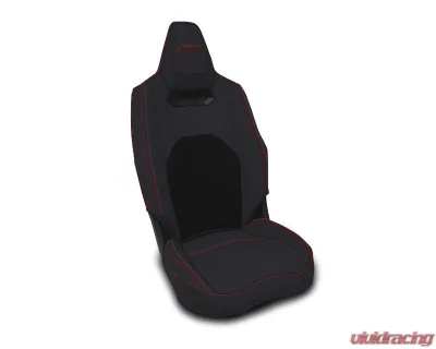 PRP Seats Front Seat Covers Pair Black with Red Stitch for Polaris RZR PRO XP | PRO R | PRO S 2025+ - B012-01