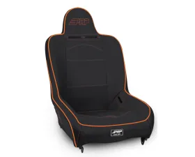 PRP Seats Premier High Back Suspension Seat Black and Orange Vinyl