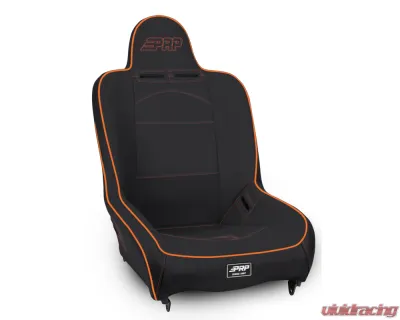 PRP Seats Premier High Back Suspension Seat Black and Orange Vinyl - A100110-201-207