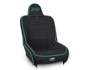 PRP Seats Premier High Back Suspension Seat Black and Teal Vinyl