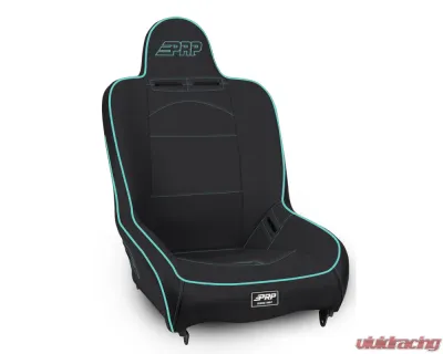 PRP Seats Premier High Back Suspension Seat Black and Teal Vinyl - A100110-201-238