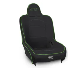 PRP Seats Premier High Back Suspension Seat Black and Green Vinyl