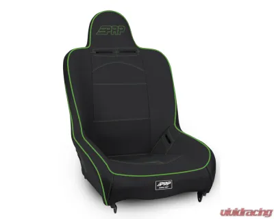 PRP Seats Premier High Back Suspension Seat Black and Green Vinyl - A100110-201-W