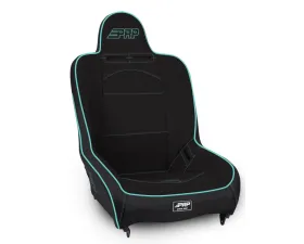 PRP Seats Premier High Back Suspension Seat Black and Teal Tweed