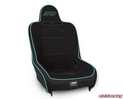 PRP Seats Premier High Back Suspension Seat Black and Teal Tweed - A100110-50-238