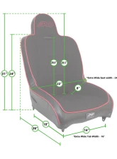 PRP Seats Premier High Back Suspension Seats Kit Pair Gray Jeep Wrangler TJ 1997-2002                                     - A100110-C23-54 - Image 2