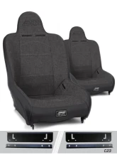 PRP Seats Premier High Back Suspension Seats Kit Pair Gray Jeep Wrangler TJ 2003-2006                                     - A100110-C24-54 - Image 2