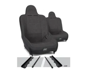 PRP Seats Premier High Back Suspension Seats Kit Pair Gray Jeep Cherokee XJ 1995-2001