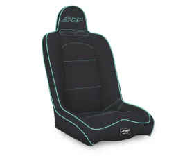 PRP Seats Daily Driver High Back Suspension Seat Black and Teal Vinyl