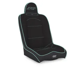 PRP Seats Daily Driver High Back Suspension Seat Black and Teal Tweed
