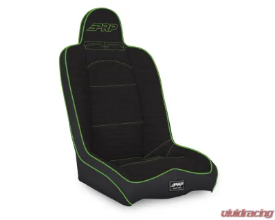 PRP Seats Daily Driver High Back Suspension Seat Black and Green Tweed - A140110-50-W