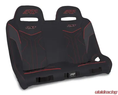 PRP Seats RST Quick Release Rear Suspension Bench Seat Black and Red Polaris RZR PRO XP4 PRO R4 Turbo R4 2020+ - A4901-PORXP-QR-204