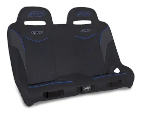 PRP Seats RST Quick Release Rear Suspension Bench Seat Black and Blue Polaris RZR PRO XP4 PRO R4 Turbo R4 2020+