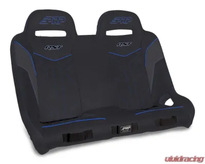 PRP Seats RST Quick Release Rear Suspension Bench Seat Black and Blue Polaris RZR PRO XP4 PRO R4 Turbo R4 2020+ - A4901-PORXP-QR-V