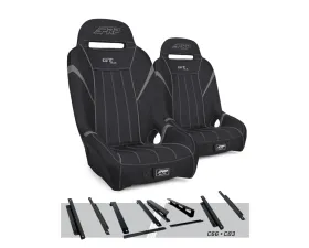 PRP Seats GT/S.E. Suspension Seats Kit Pair Black & Gray Honda Talon